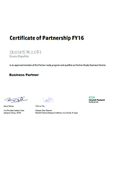 Certificate of Partnership FY16